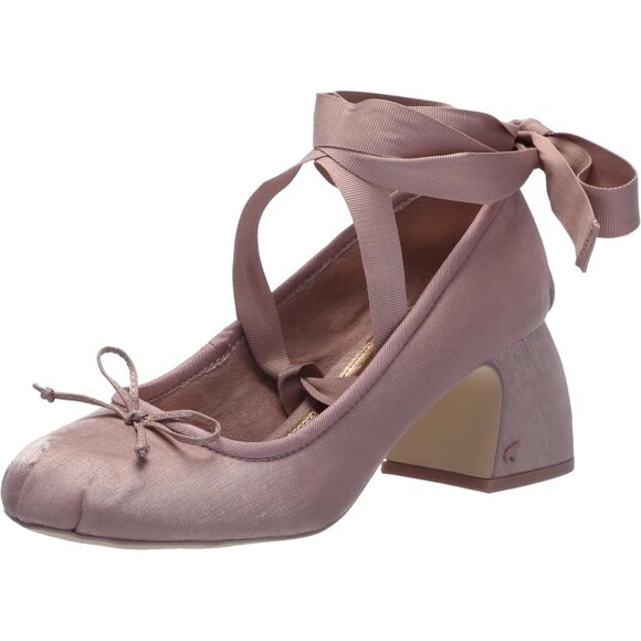 Circus by Sam Edelman Womens Blush French Macaroon Fabric Block Heel Della Pump - Picture 1 of 7